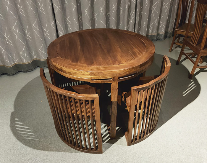 老榆木餐桌的结构设计